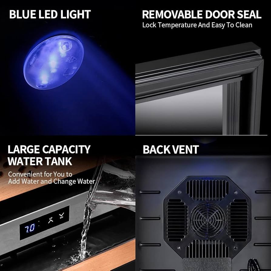 50L Elektrischer Zigarren-Humidor - Kühlung & Heizung Für 300 Zigarren