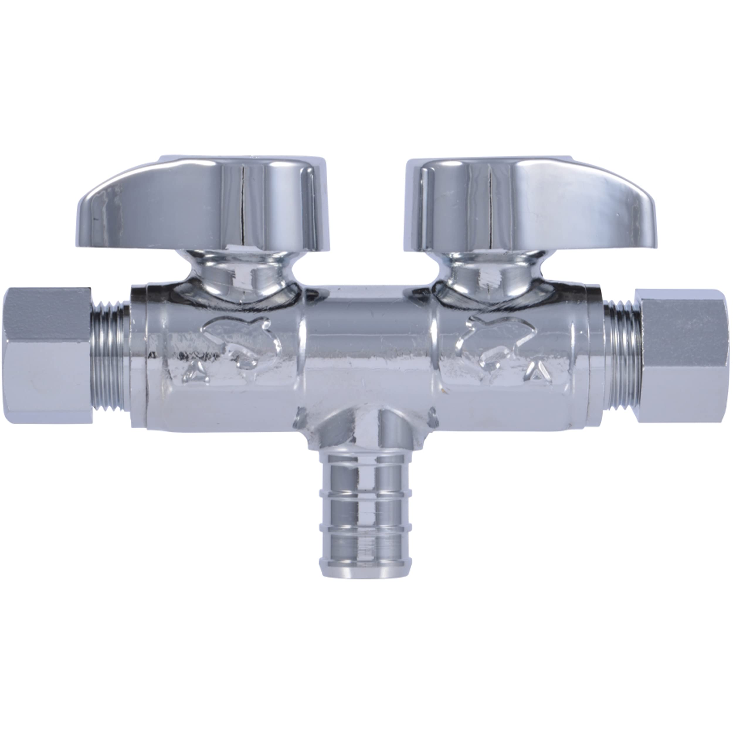 TRIPLE SHUT トリプルシャット2個セット SharkBite Crimp Dual Shut Off Valve, Push to Connect Brass