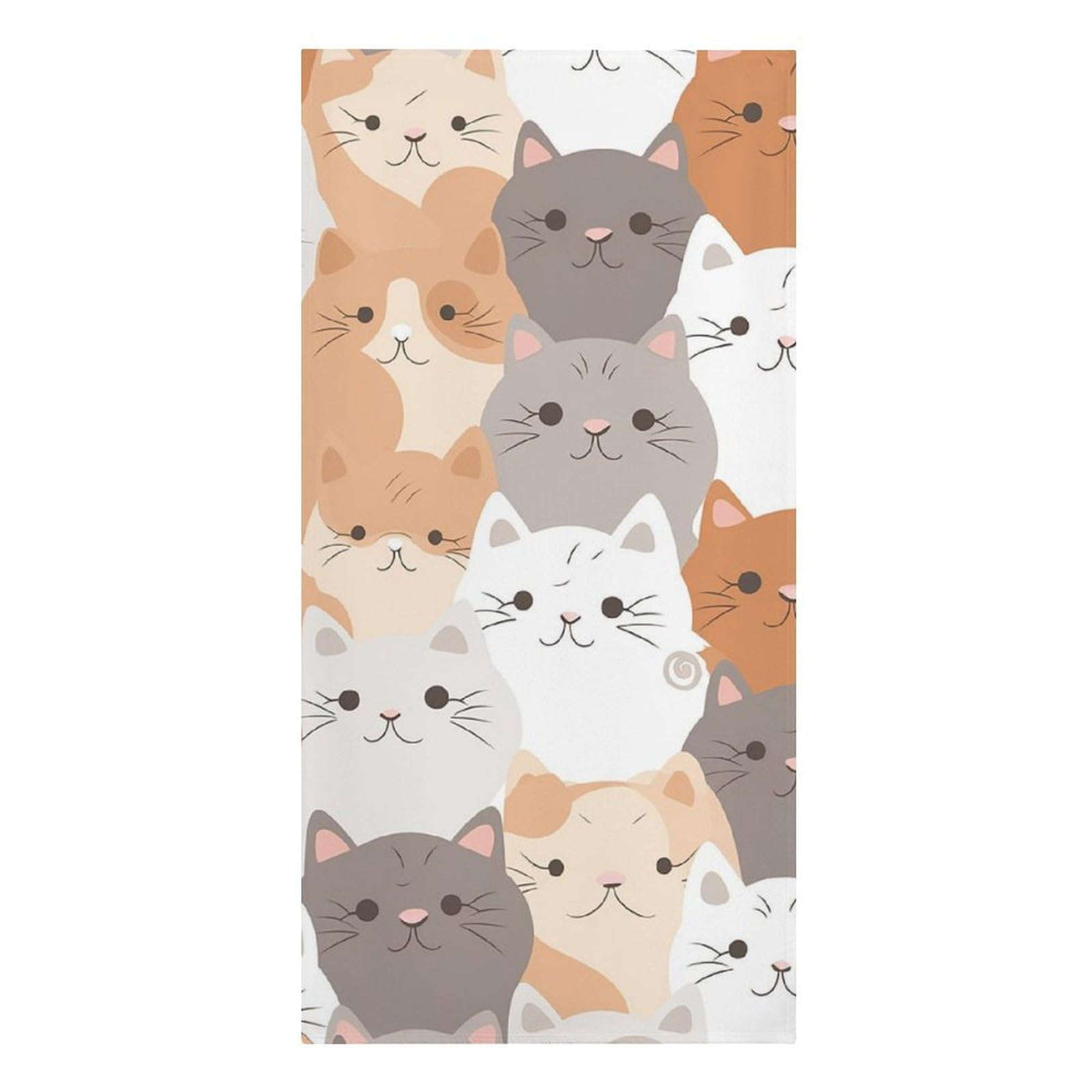 asbwuo Orange Cats Beach Towels Extra Large Quick Dry Absorbent