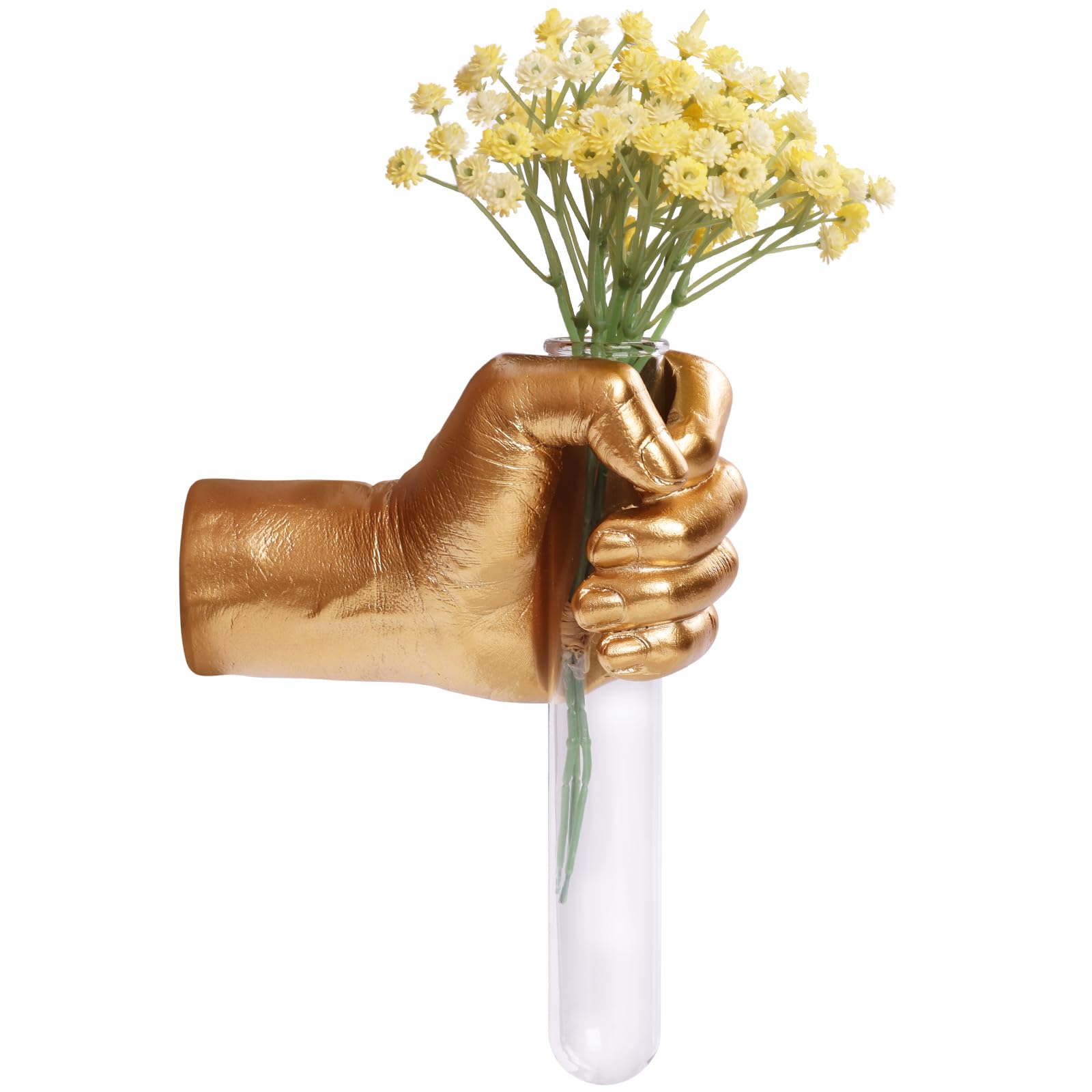 Amazon.com: Gold Hand Vase, Wall Mounted Decor - Hanging Statue