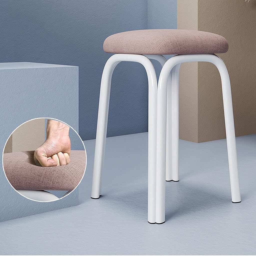 Minimalist Fashion Creative Creative Dining Table High Stool Bench, Household Square Stool Dining Chair for Living Room/Bedroom/Home/Diningcasual/Gray