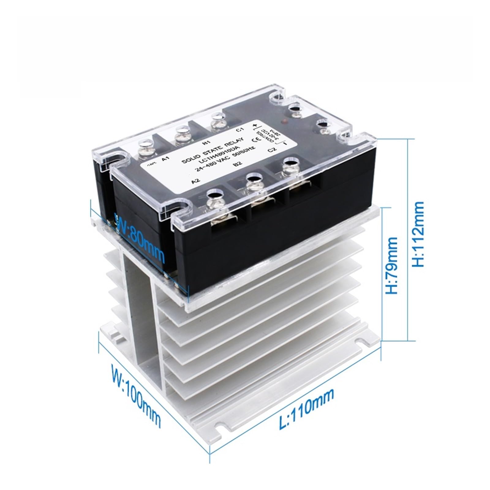 Trzy fazy Solid State Relay 380 V DC sterowanie AC 3-fazowe SSR 10A 25A 40A 60A 80A 100A AC SSR DA40A IDGTTLDF (AC-AC, 10A)