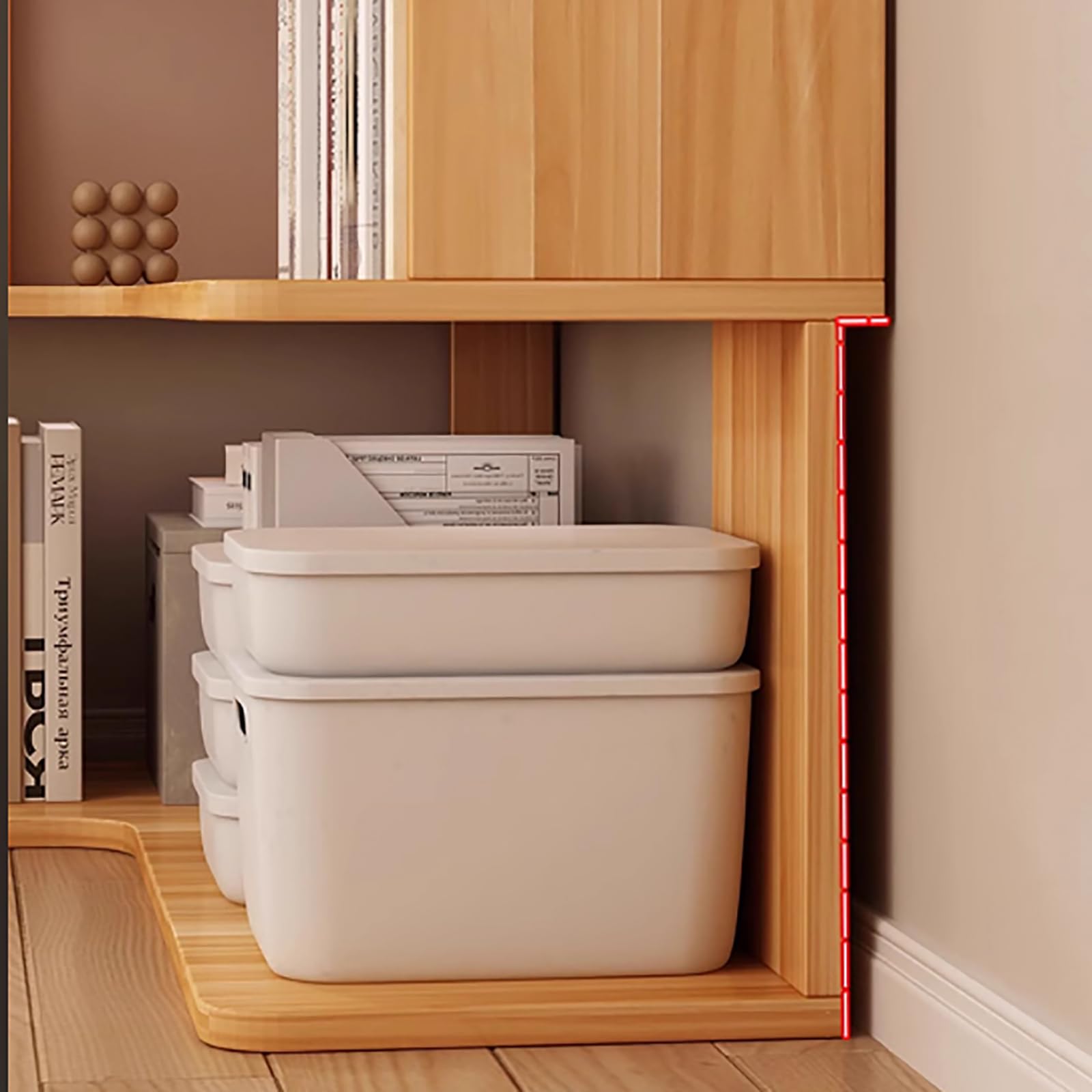 书15 Amazon.com: JIXDILO Modern Vertical Corner Bookshelf,Solid