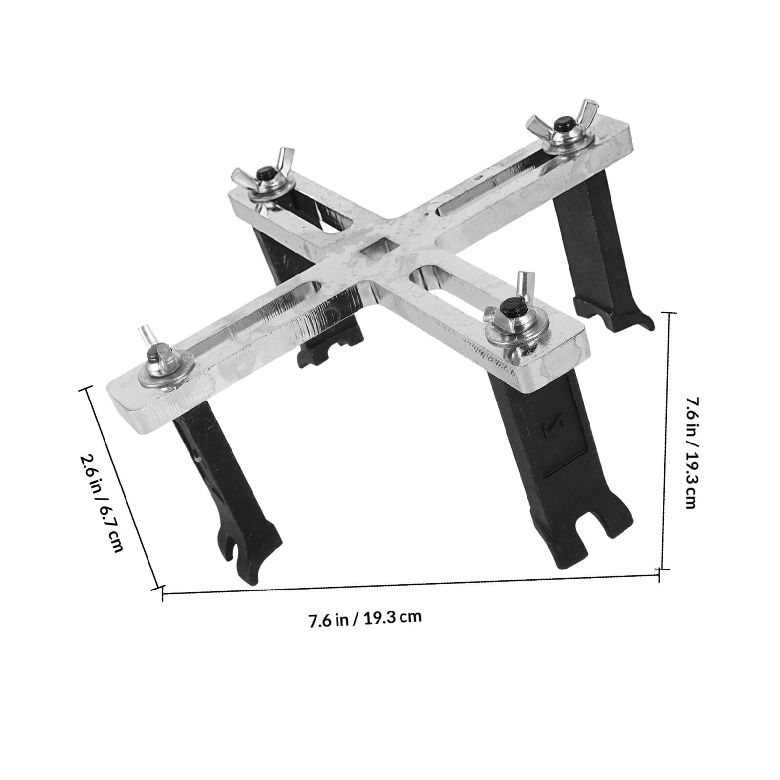 Abaodam Clé à Molette Réglable pour Couvercle de Réservoir à Carburant en Acier Chrome-vanadium Argenté Conception à 4 Griffes, Outil Fiable pour Réparation Automobile