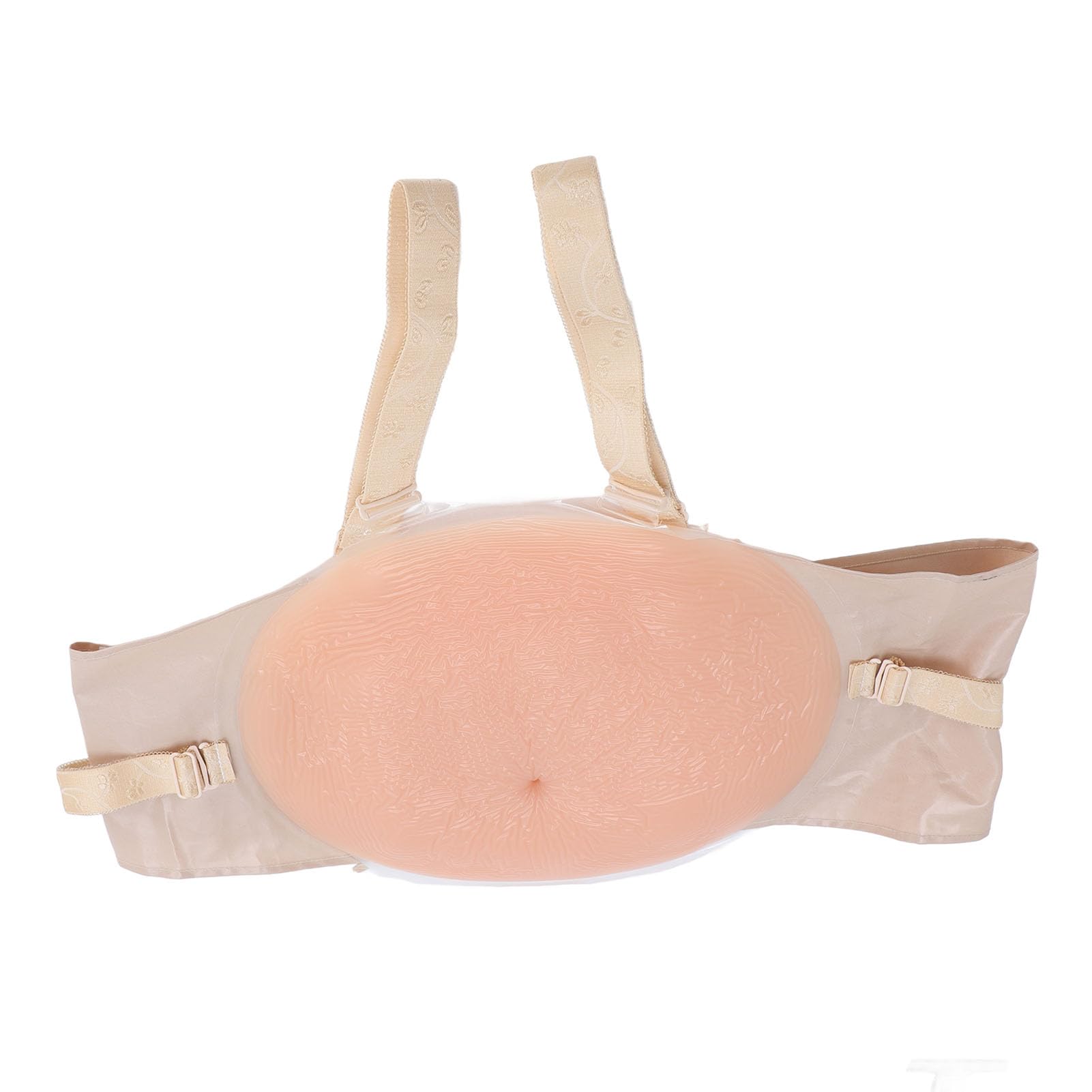 Vientre de Embarazo Falso de Silicona, Barriga de Embarazada Realista Barriga de Embarazada Falsa Cómoda Fácil de Usar con Correas Extensibles Simula el Embarazo, Accesorio de Fotografía y Cosplay