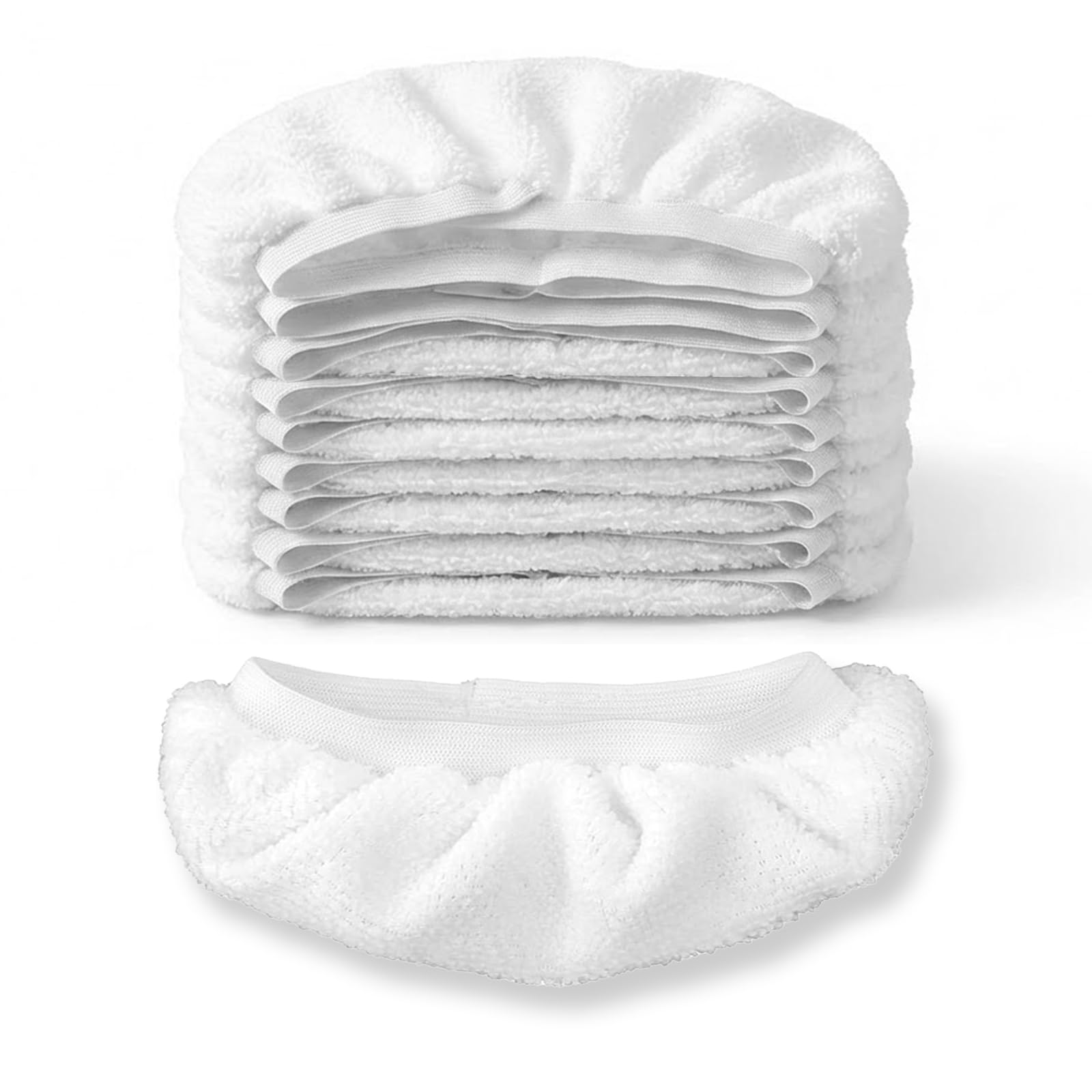 TreeTribe 10 Pack Universal Steam Mop Replacement Pads,Washable Steam Cleaner Attachments Reusable Cleaner Cover Accessories Microfiber Cloths for Most Handheld Neat Steamed Cleaners