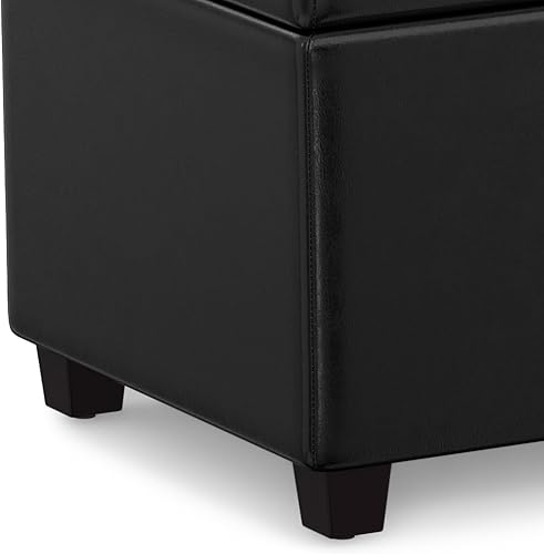 Miniatura 380 de Otomana rectangular de almacenamiento de cuero sintético Simpli Home Avalon., Cuero, Marrón Azul,Marrón Chocolate,Cloud gris,Gris oscuro,Azul