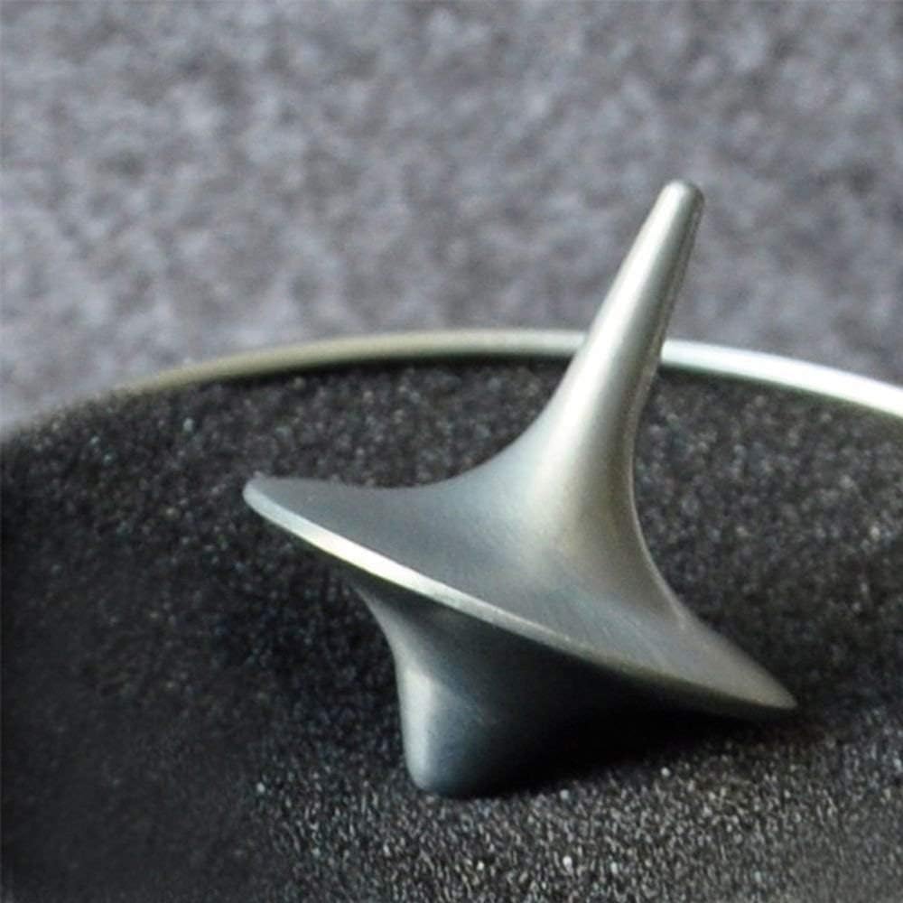 Metal Gyro Stainless Steel Spinning Accurate Spinning Top Hot Movie Totem Print Spinning Top Silver Vintage Toy The Perfect Balance between Performance Relieve Stress Anxiety - Image 4
