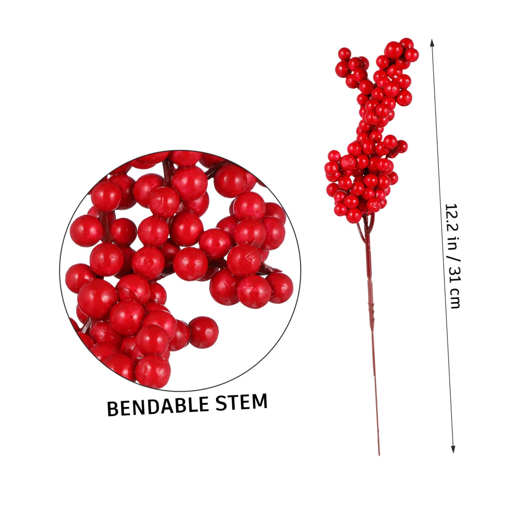 Homoyoyo 10pezzi Bouquet Artificiale di Bacche Decorazione per Feste Natalizie e Matrimoni di Bacche Artificiali per Centrotavola e Composizioni Fai da Te