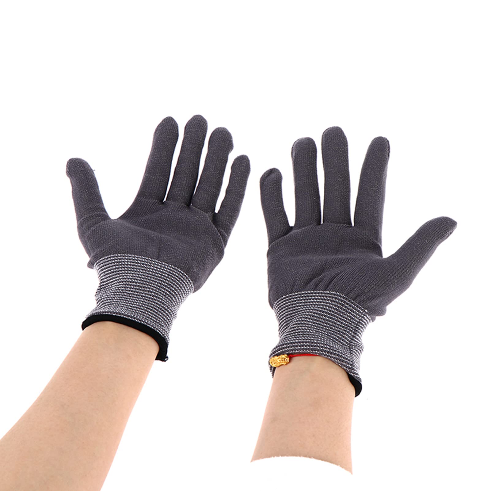 Guantes de electrodos, 1 par de Guantes de Terapia de Masaje con electrodos Conductores para máquina TENS, Cables Conductores de electroterapia para masajeador de Manos, para Artritis, Dedo en gatil
