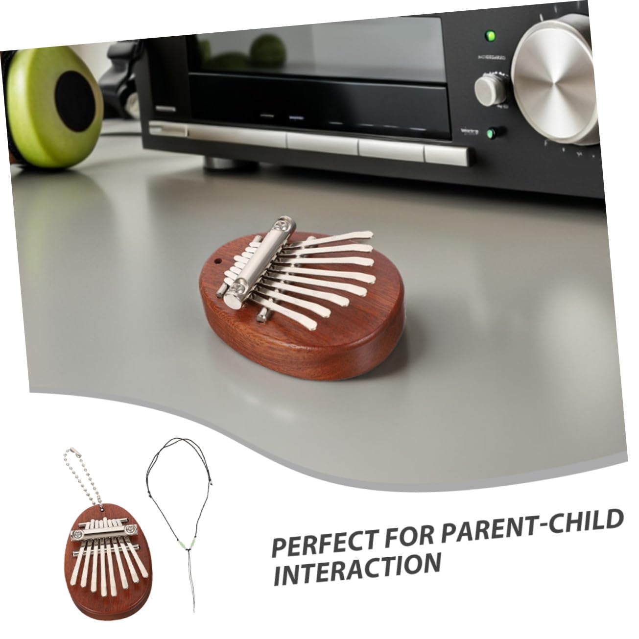 2 Sets Einfaches Musikinstrument Aus Holz &Amp; Für Anfänger – Enthusiasten Instrument Seil Drop Kalimba Kette Marimba Schlüssel Wasser Niedlich – Schlüssel Mini Klavier Finger