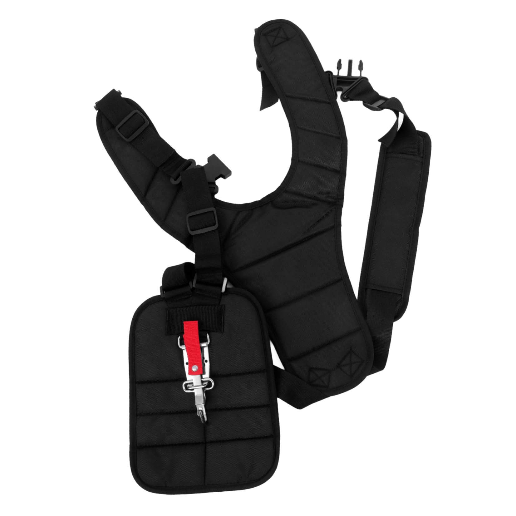 Cinturón Arnés para Desbrozadora con Hombreras Acolchadas para Cortacésped y Recortadora Distribución de Ergonómica para Seguro y Cómodo