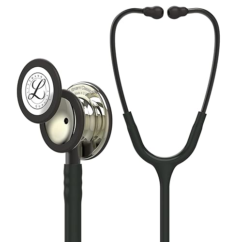 3M Littmann Classic III - Estetoscopio de monitoreo, 5861, más de 2 veces más fuerte, pesa menos, pieza torácica de acero inoxidable con acabado