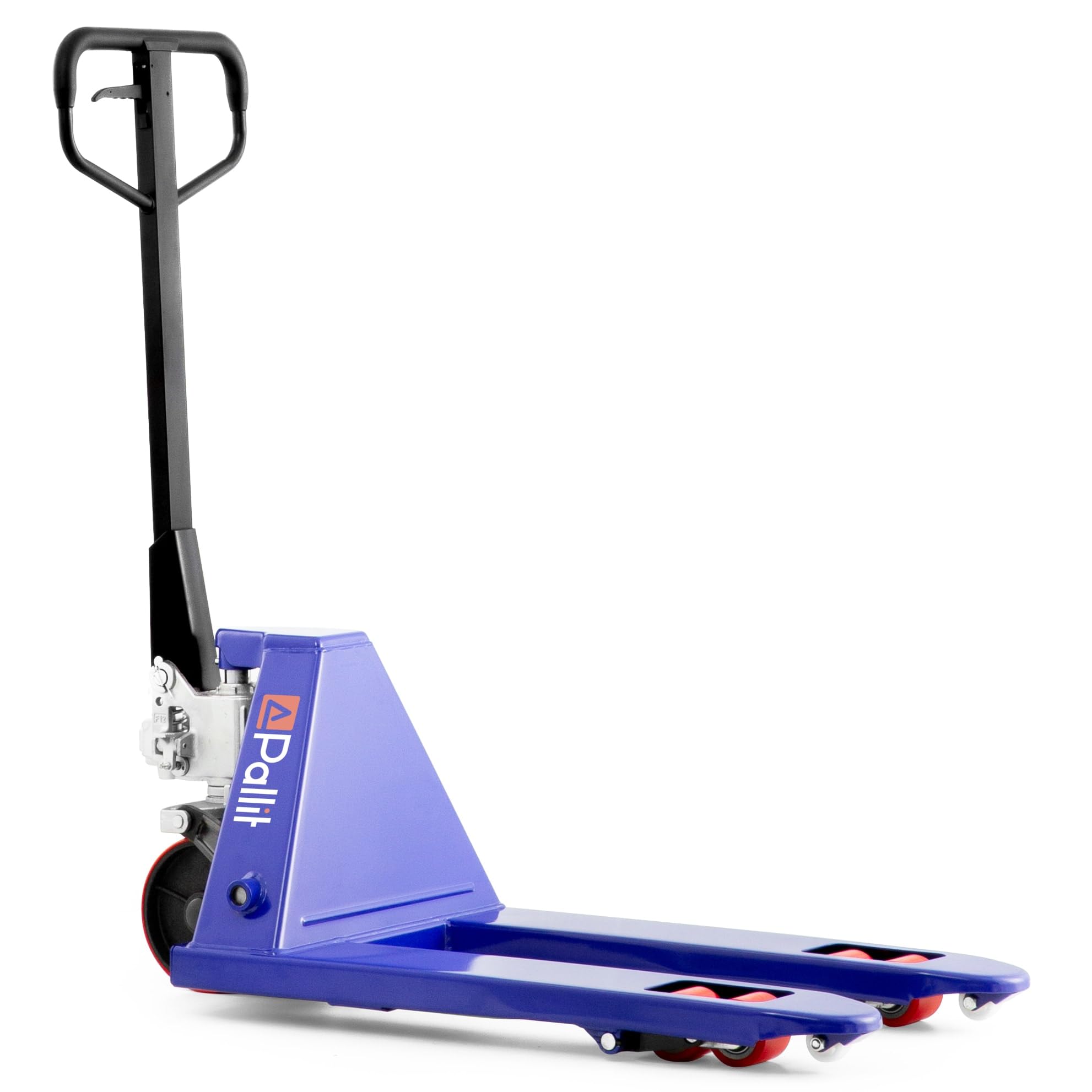 Pallit Transpalette COMPACT-P | Capacité de charge 2500 kg | longueur de fourche 800 mm | roues PU | transpalette court