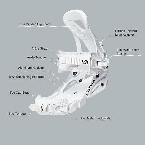 Miniatura 18 de XCMAN Fijación de snowboard para exteriores de montaña Bota talla 6-9 de EE. UU Negro