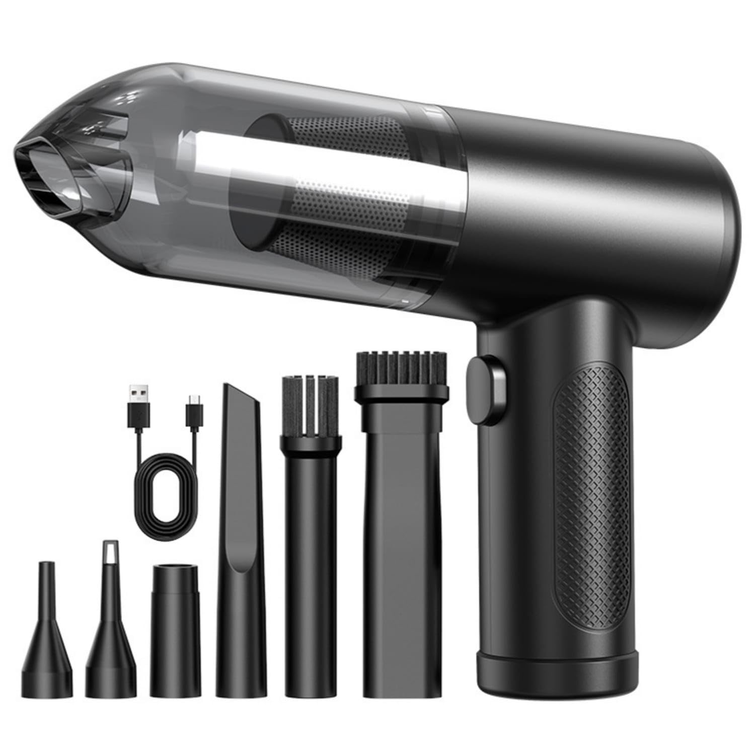 Portable Cordless Air Duster Compact Electric Air Duster Powerful Mini Blower Lightweight for Keyboard, Computer, Electronics, Car, Bm199 Brushed-image-9