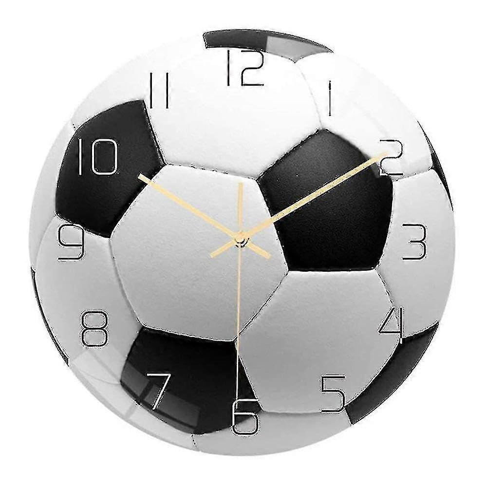 JOYHAPPST Soccer Acrylic Silent Clock Bedroom Alarm Clock Present F