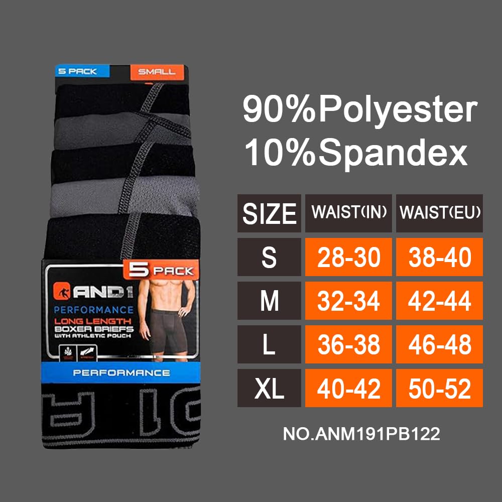 Boxer Uomo Pacco da 5 Boxershort Intimo Slip Traspiranti Cotone Elast Mutande Boxer Brief Comodo Morbido Pantaloncini