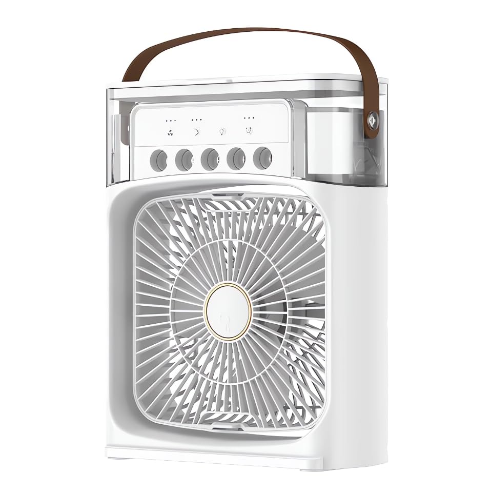 Stock Lider-Ventilador humidificador portátil, aire acondicionado pequeño para el hogar, refrigeración por hidrorefrigeración, ajuste de aire portátil para oficina, ventilador de 3 velocidades