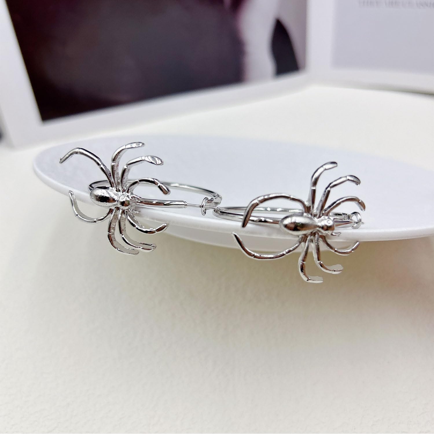 Punk Spider Earrings for Women Spider Hoop Earrings Halloween Spider Earrings for Women - Image 9