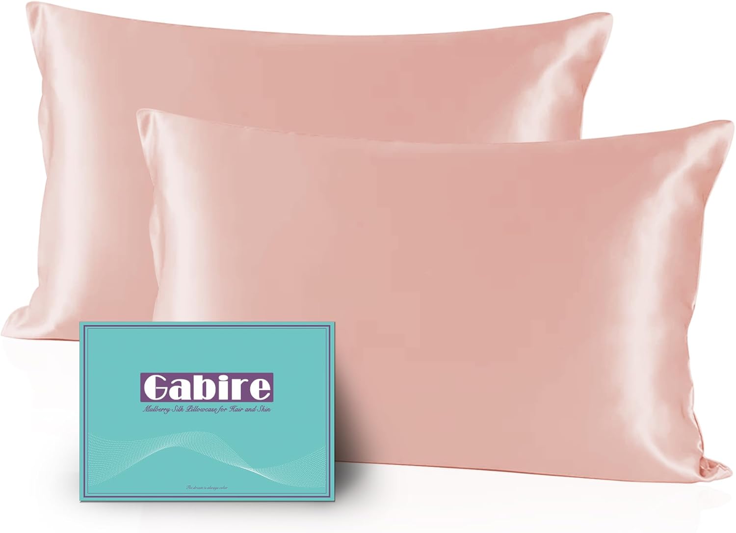 Gabire Mulberry Silk Pillow Cases Set of 2, Both Sides Real