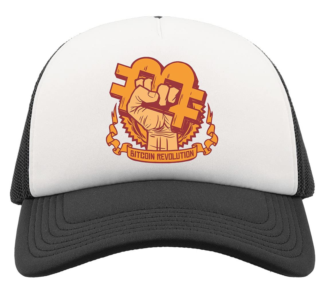 Bitcoin Graphic Half Mesh Trucker Cap Baseball Hat Snapback, Black :  Amazon.nl: Fashion