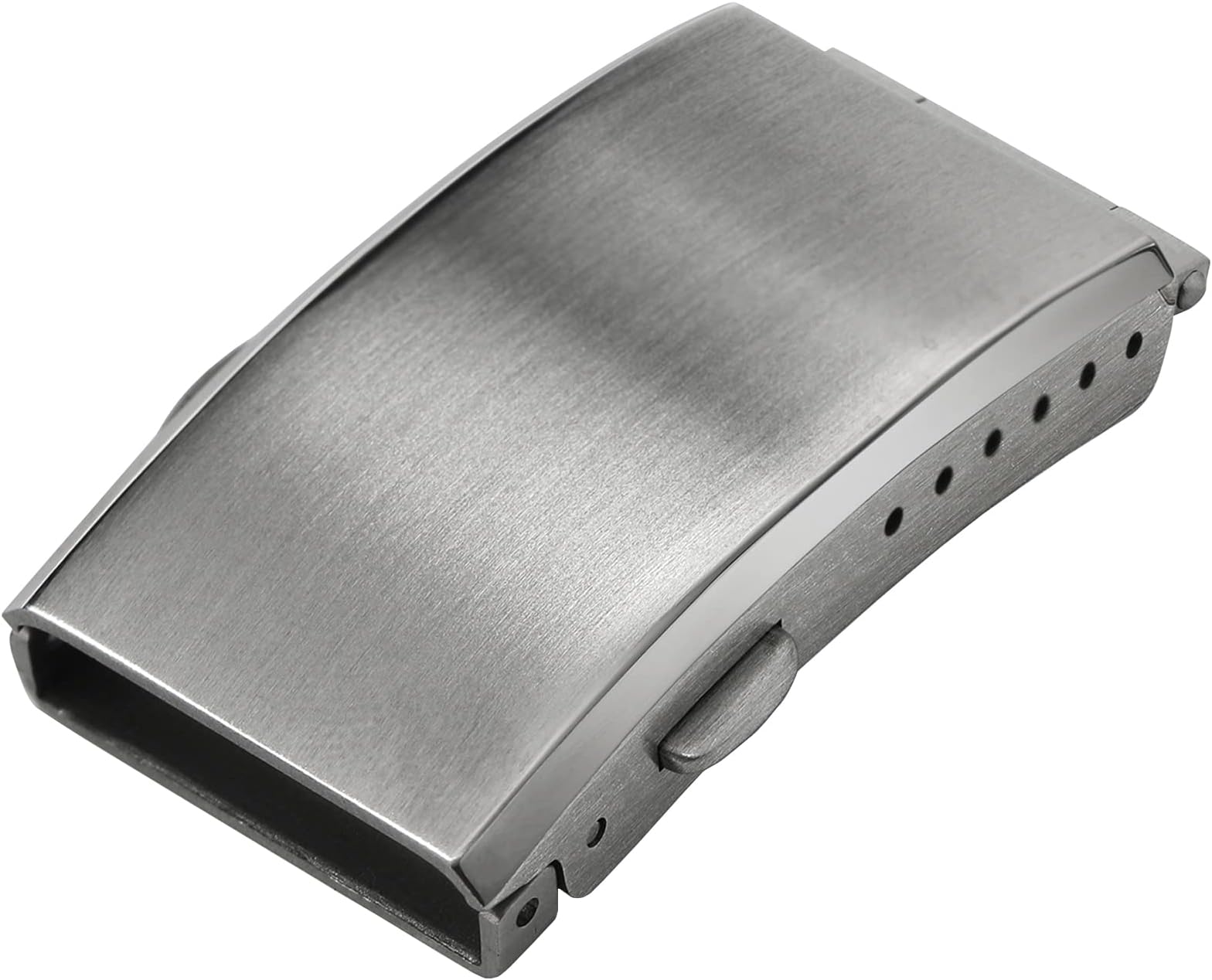watchdives Watch Buckle 18mm Stainless Steel Watchband Clasp Silver Fold Safety Milled Clasp Replacement