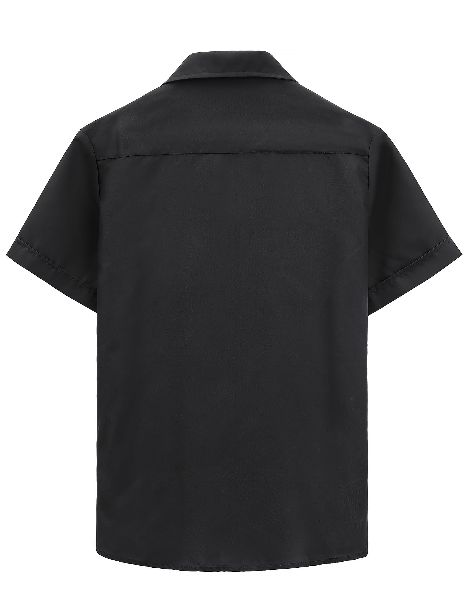 JOGAL Rockabilly - Camisas de bolos para hombre de los años 50, manga corta, con botones, estilo Aloha, camisas hawaianas