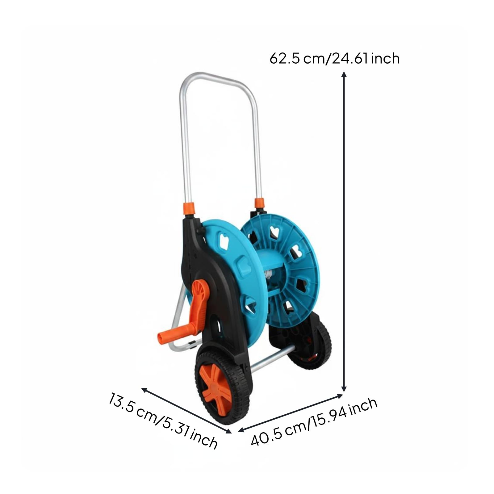 Beweglicher Gartenschlauchwagen mobiles Design fahrbarer Schlauchaufroller großes Fassungsvermögen Schlauchwagen für Garten, Außenbereich, Hof