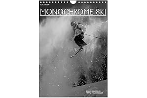 Monochrome Ski 2024 Wall Calendar