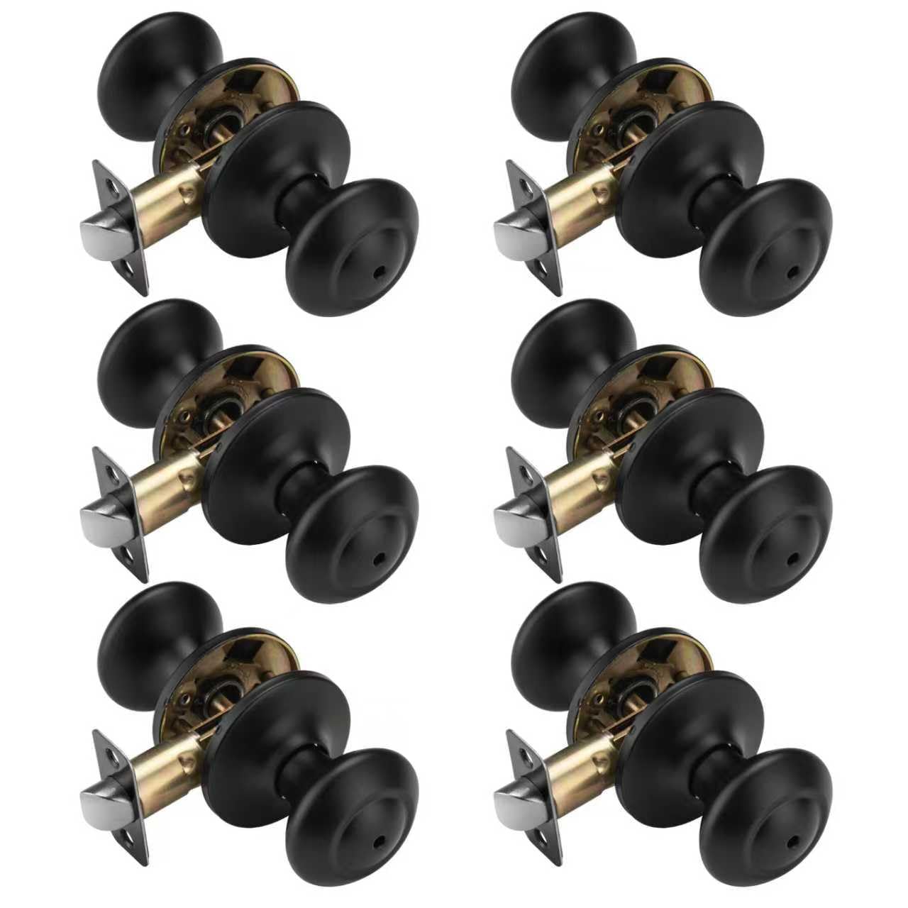 Vintage Black Door Knob with Lock - Buy Now -8