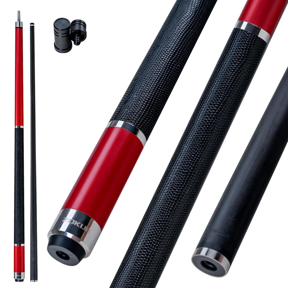 ZOKUE Elite Series Carbon Fiber Pool Cue Low Deflection Full Carbon Technology Cue Stick for Beginner Primary Pool Stick