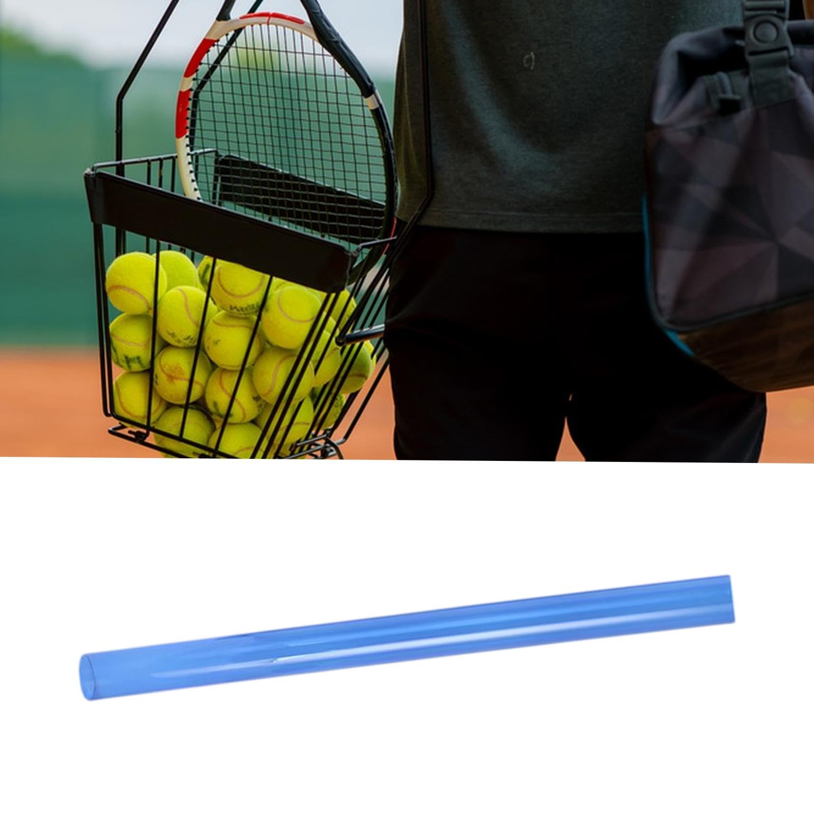 Yiju Tennis Ball Pick up Tube Sturdy Ball Collector with Shoulder Strap Enthusiasts Outdoor Beginners Large Capacity Carrier Pickup Tool