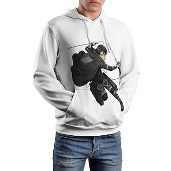 Amazon.co.jp: パーカー メンズ 進撃の巨人 リヴァイ 兵長 長袖