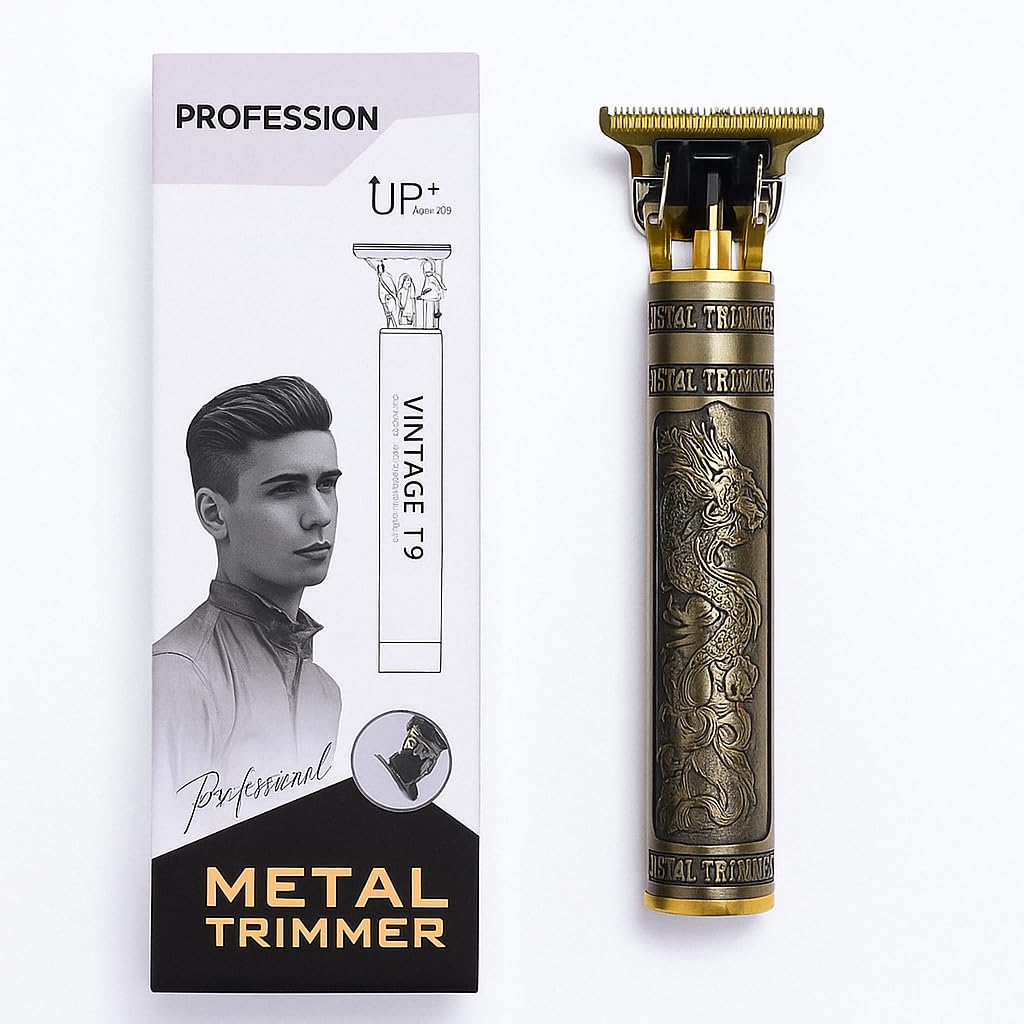 Vintage T9 Professional Hair Trimmer, Cordless Adjustable T-Blade, Rechargeable with 4 Guide Combs, 180 Minutes Runtime, Style Hair Clipper Blade For Close Precise Cut Trimming & Shaving-picture-36