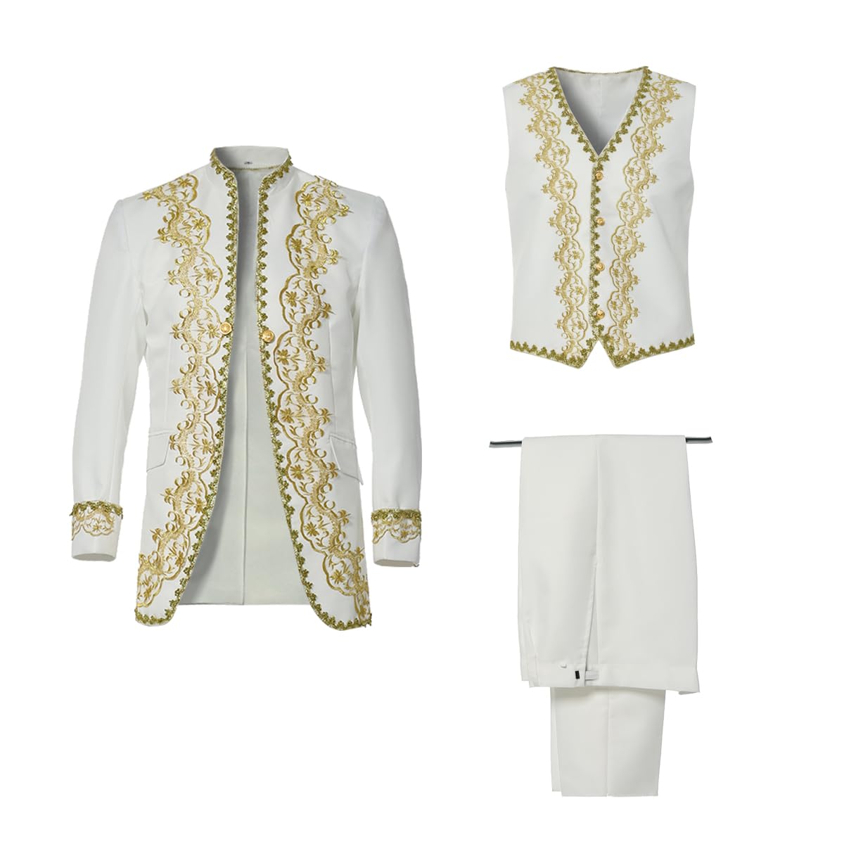 CAMDOM Disfraz victoriano para hombre, disfraz de fiesta, abrigos y chaquetas, medieval, palacio, escenario, cosplay