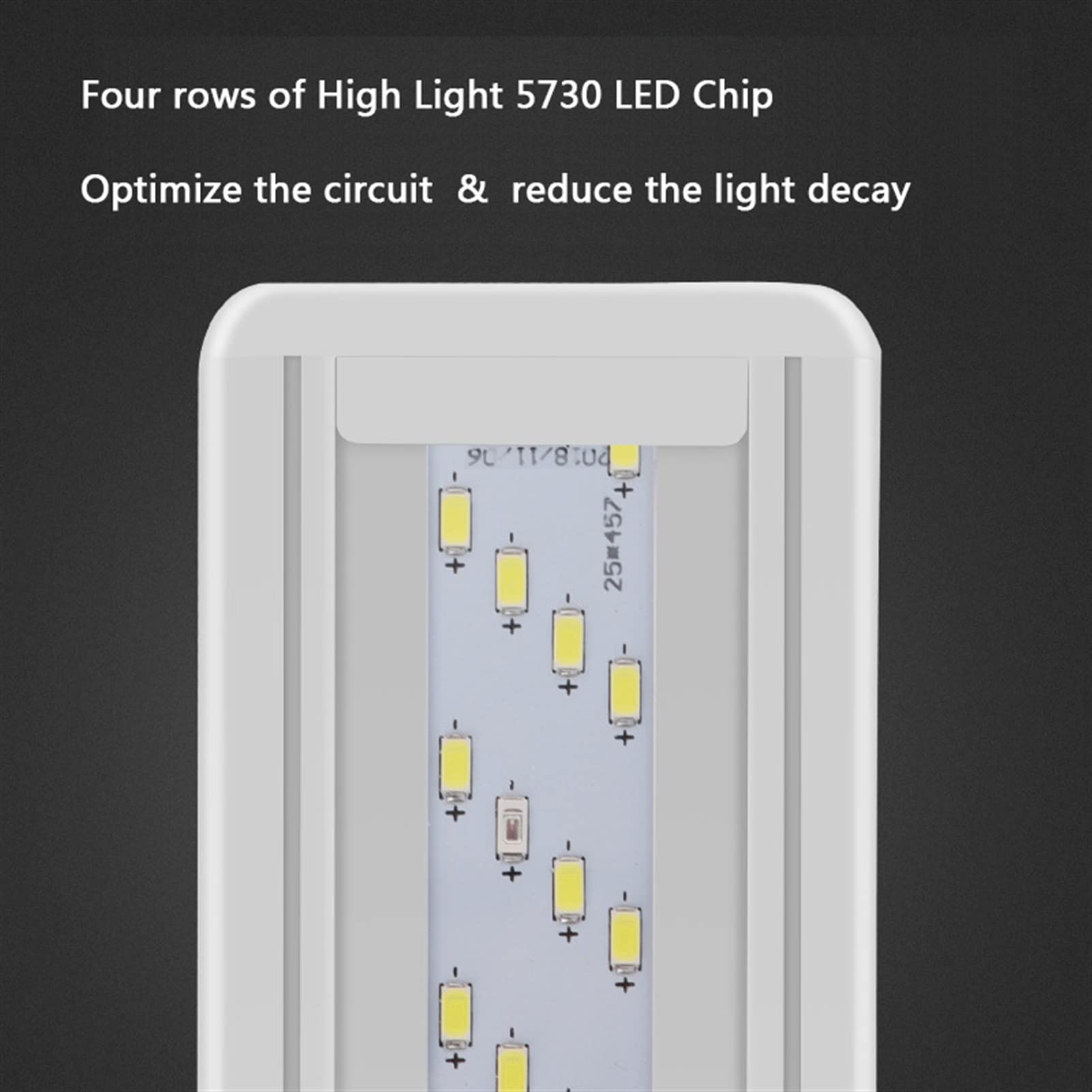 Éclairage de Piscine Très Mince Le DS Aquarium Éclairage Aquatique Lumière de Plante Aquatique avec Support réglable 20-6 0cm Clip imperméable Extensible sur la Lampe for réservoir de Poisson Lumière