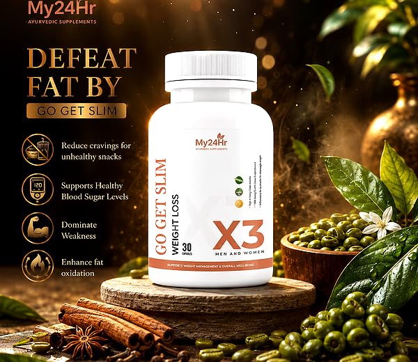 Image of Go Get Slim | Natural Weight Loss Supplement | Ayurvedic Fat Burner for Men & Women | Boost Metabolism | Stay Fit & Healthy Naturally