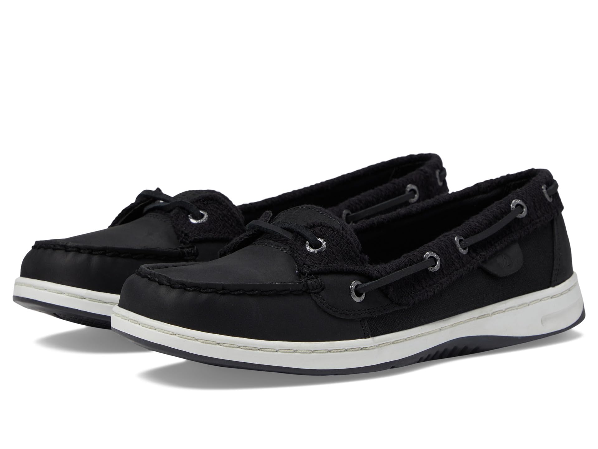 Sperry Top Sidersperry Womens Angelfish Varsity Boat Shoe Black 12