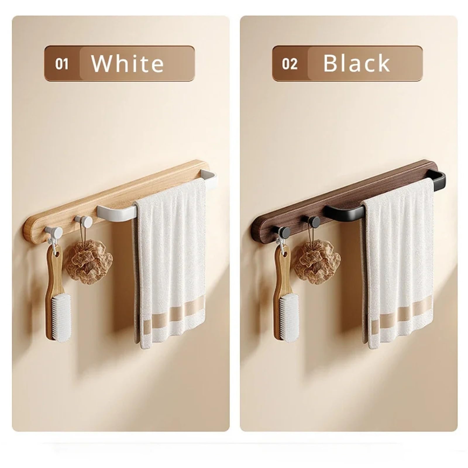 Toallero de baño Madera Nogal para Bricolaje Herramientas