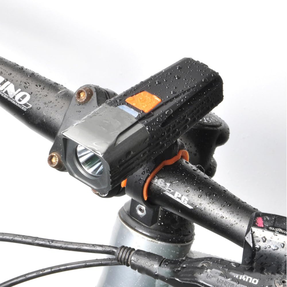 Luce per Bicicletta Ricaricabile Tramite USB, Impermeabile IP65, con Batteria da 2200 mAh, Compatibile con Tutte Le Biciclette da Montagna e da Strada.