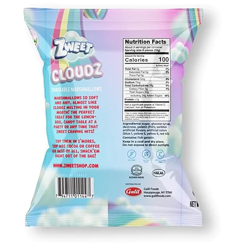 Miniatura 2 de Zweet Cloudz Snackable Marshmallows Unicorn Twists - Sin grasa, sin gluten, Kosher, malvaviscos halal, 3.5 onzas (paquete de 3)