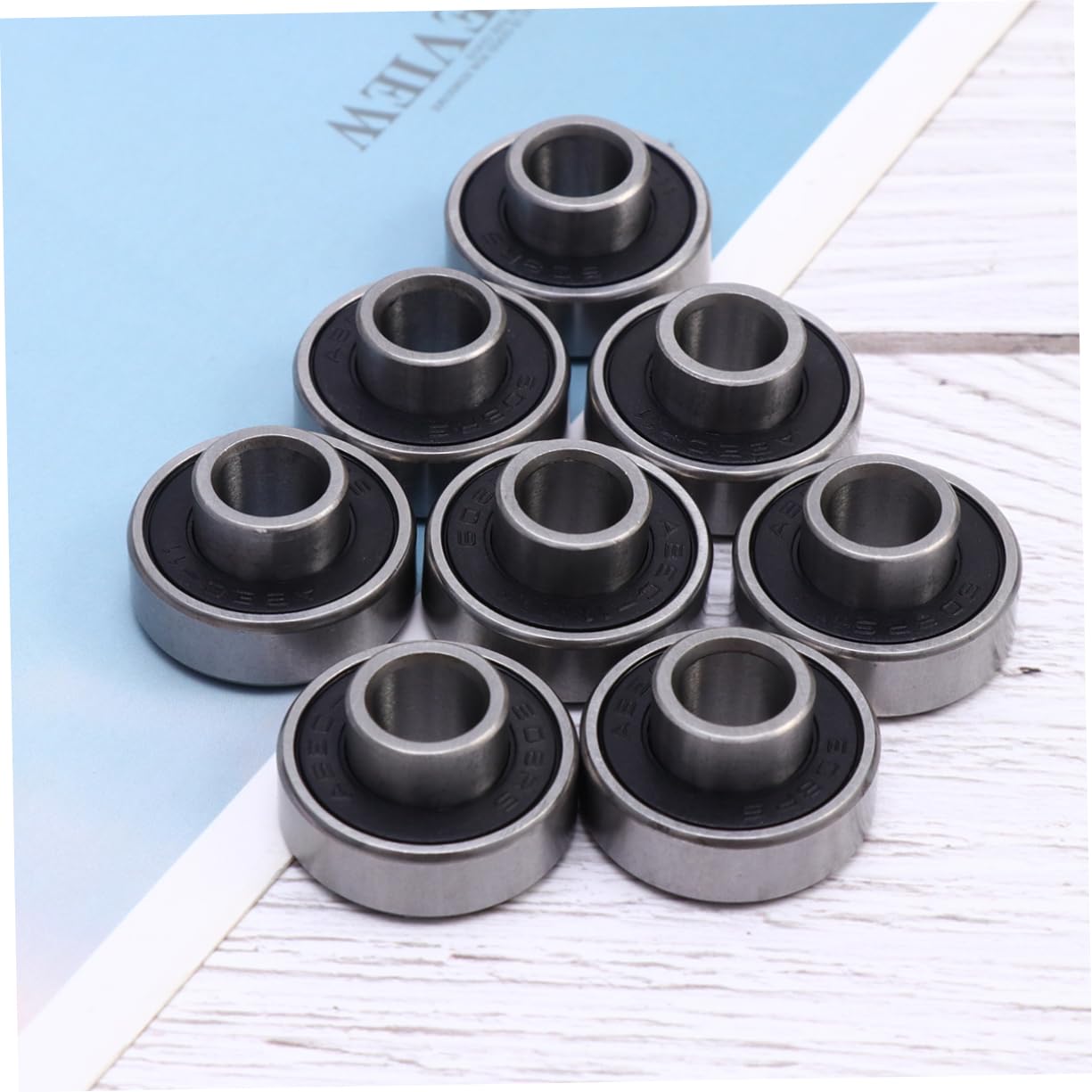 Toyvian 3 Set Cuscinetti A Piastre Lunghe Ruota Skateboard Cuscinetti A Sfera Del Pattino Alto Cuscinetto Da Skate Delle Ruote Nero 8 Pezzi*3