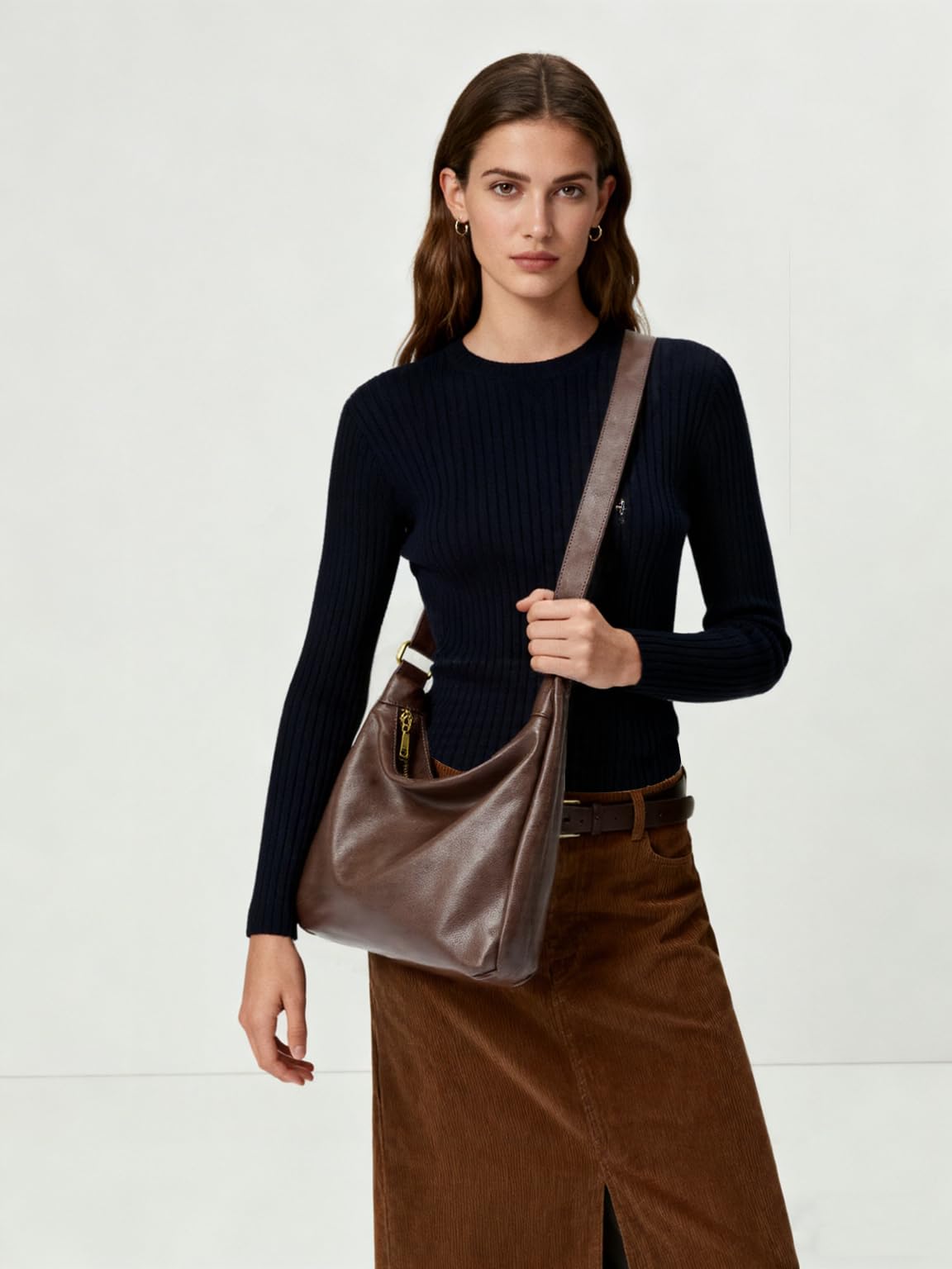 celestina Hobo Bags for Women, Ultra Soft Foldable Vegan Leather Shoulder Handbag, Stylish Slouchy Tote Purses