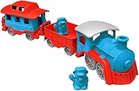 Green Toys Blue Train - Eco-Friendly Recycled Plastic Locomotive, Made in USA, Dishwasher Safe for Kids Imaginative Play