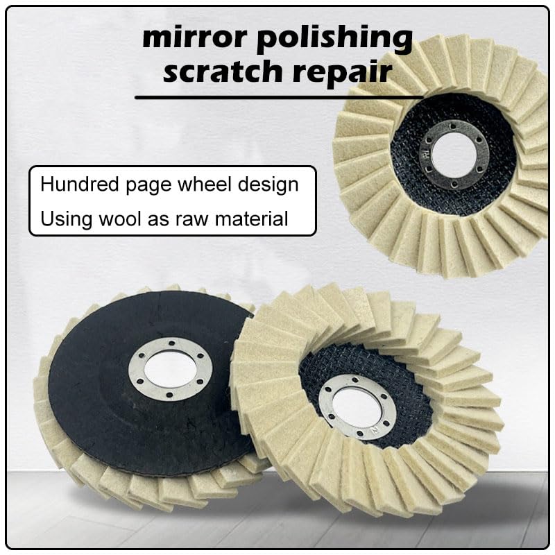 Wool Felt Flap polishing disc Wheel Metal Ceramic car Glass pad Buffing Stable wear-Resistant Durable high Temperature Resistance (10)