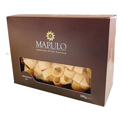 Miniatura 10 de Marulo, pasta calamarata, pasta de corte de bronce hecha en Italia 1.1 libras (17.64 oz), pasta italiana gourmet, sémola 100% dura sin OMG, pasta