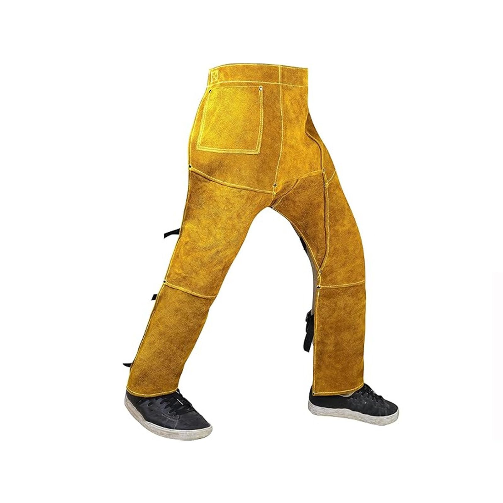 Pantalones protectores para soldar, componentes, protectores de piernas de soldadura ajustables resistentes calor para talleres y obras de construcción, equipo ajustable
