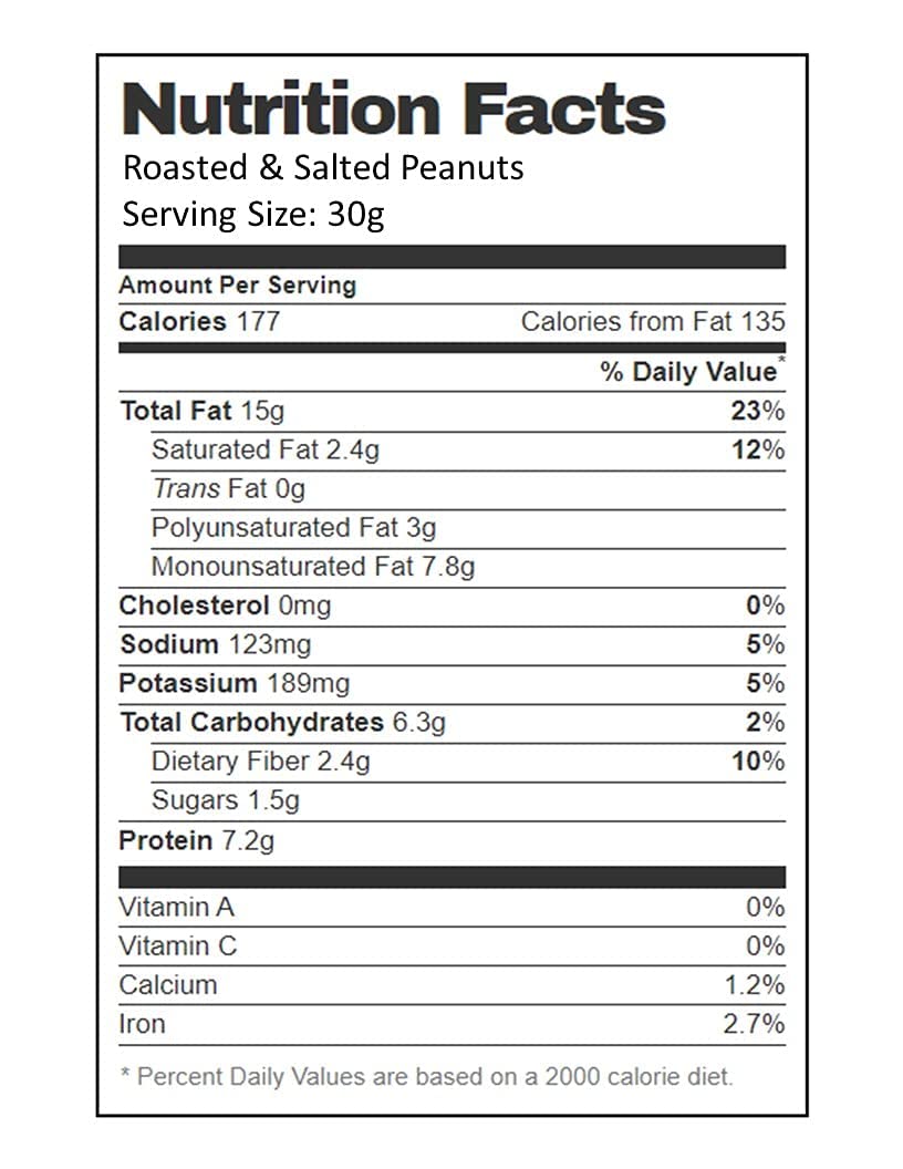 Aiva Roasted and Salted Peanuts (Premium Grade Quality) – Crunchy and Savory Snack for Snacking, Cooking, and Toppings | Ground Nuts Roasted - (10 LB Bulk)