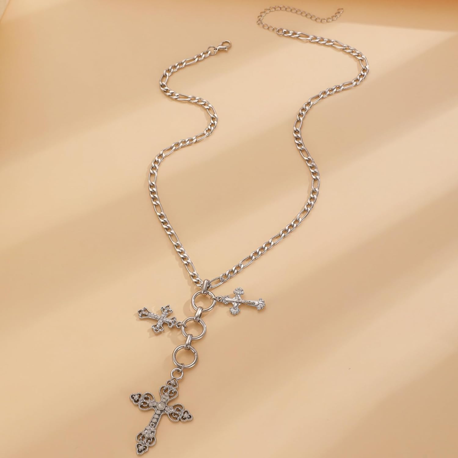 Chunky Gold Diamond Cross Necklace for Women Men, Gold Plated Big Large Cross Charm Cubic Zirconia Necklace Religious Faith Jewelry Gift for Birthday Christmas - Image 5